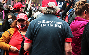 Trump Rally and Protest : Times Square : New York :  Photos : Richard Moore : Photographer